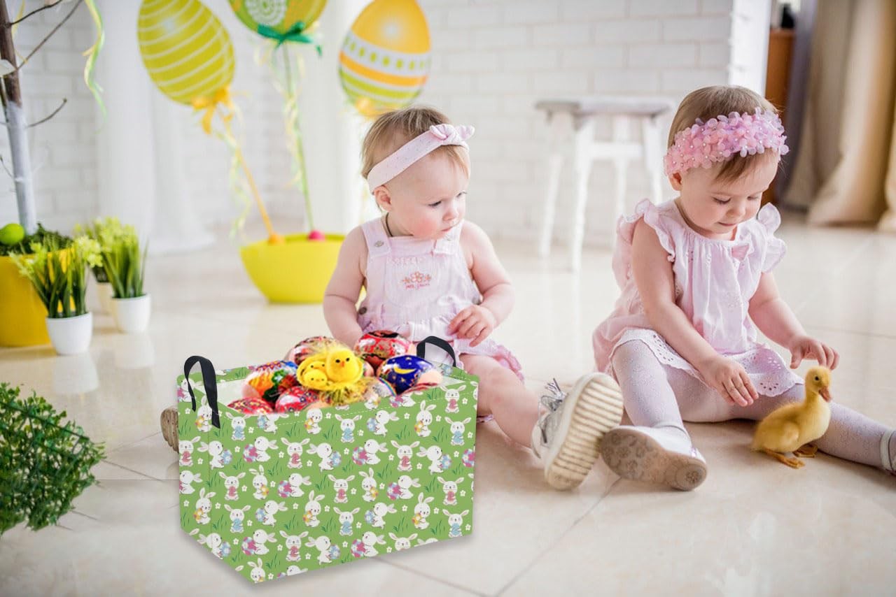 Sanjiaofen Rectangular Easter Baskets, Easket Basket for Kids.Cute Storage Ba...
