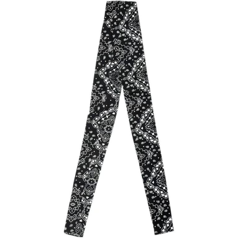 Zan Headgear Bandana Cooldanna Cotton Black/White Paisley Design Each DC101