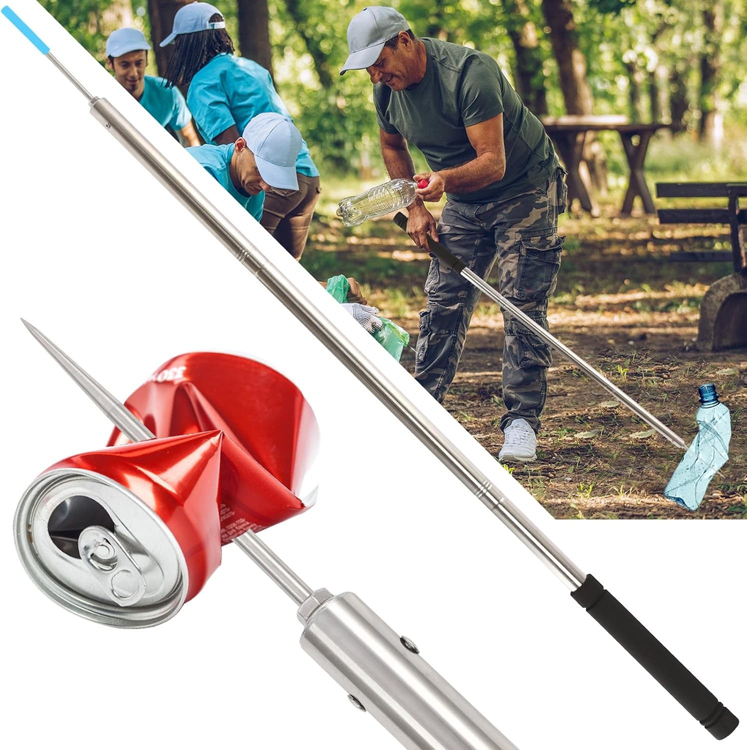 Trash Pickup Tool,48Inch Trash Picker Upper Grabber High-Duty Stainless Steels