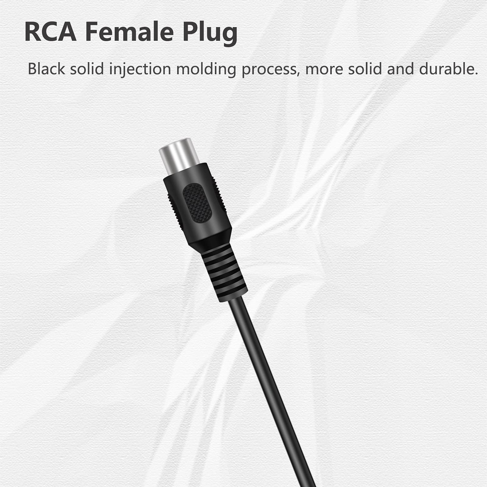 Bolvek 4 Pack RCA Female to Speaker Wire, Plug Adapter Black