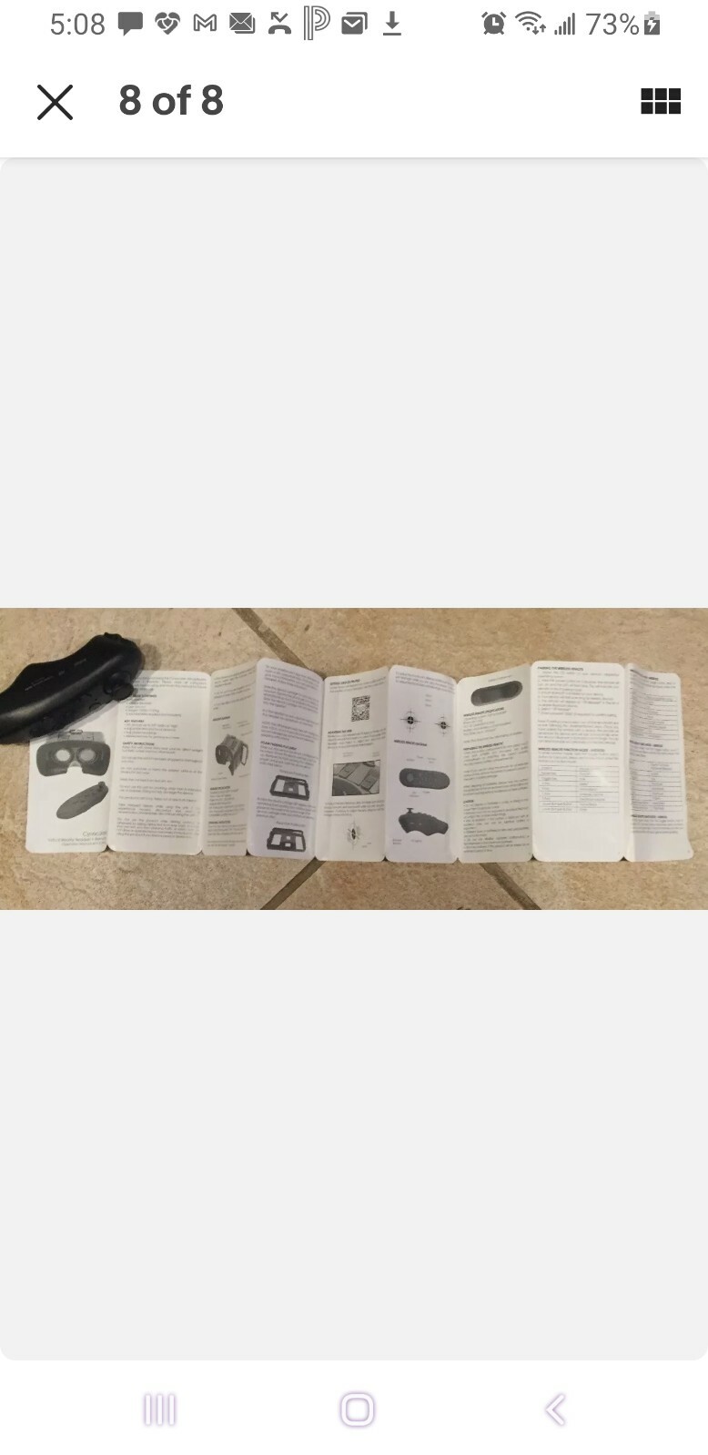CYNOCULARS VIRTUAL REALITY HEADSET PLUS REMOTE AS SEEN ON TV UNTESTED