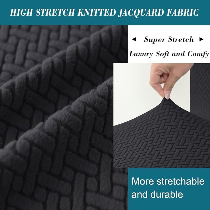 Stretch Bar Stool Covers Backrest Protector Chair Slipcovers Machine Washable US