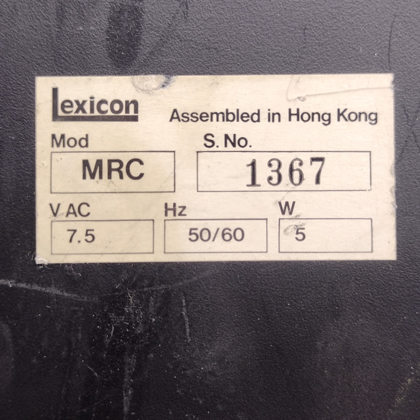 Lexicon MRC MIDI Remote Controller - Powers On - No Power Cord - USED
