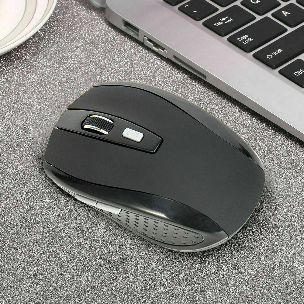 Black Wireless Mouse Optical USB Laptop PC Computer 2.4GHZ DPI