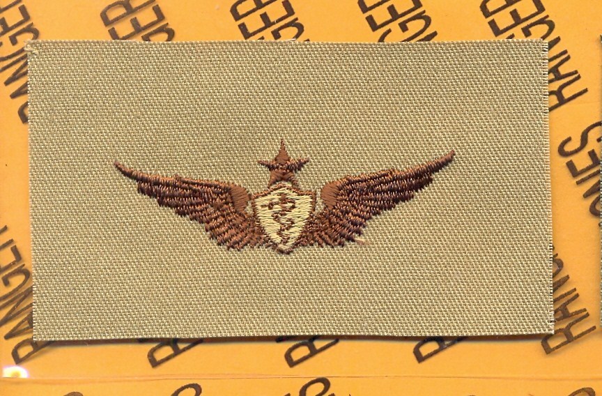 US Army Aviation Senior Flight Surgeon Desert DCU badge cloth patch