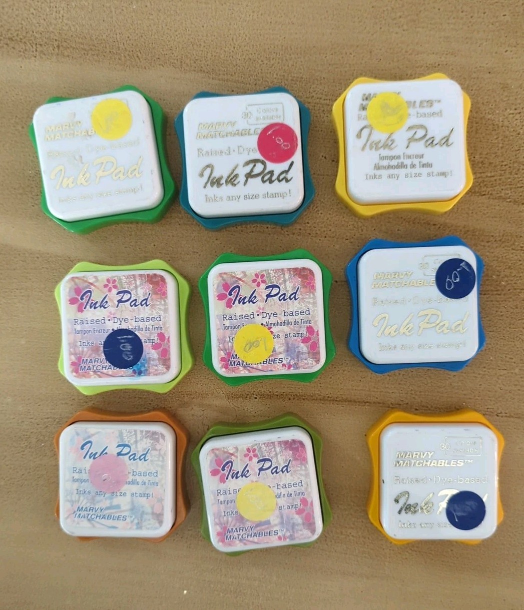 Lot Of 9 Marvy Matchable Ink Pads