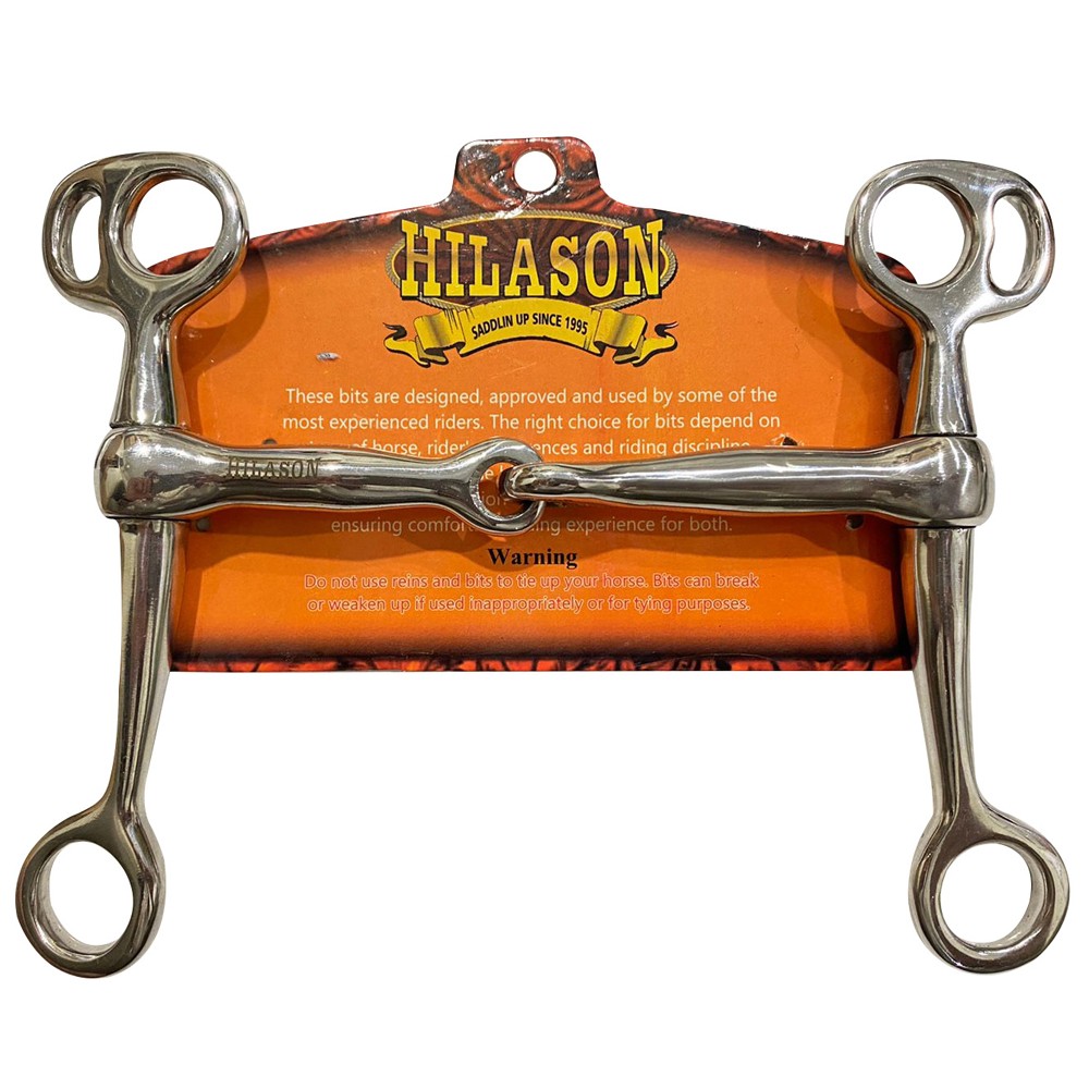 Hilason Tom Thumb Curb Bit Stainless Steel 5 Inch Western Horse Training