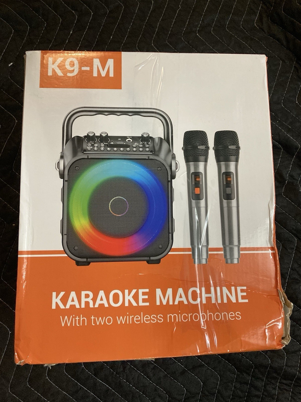 K9-M Karaoke Machine w/ Two Microphones 15W Portable Bluetooth Speakers