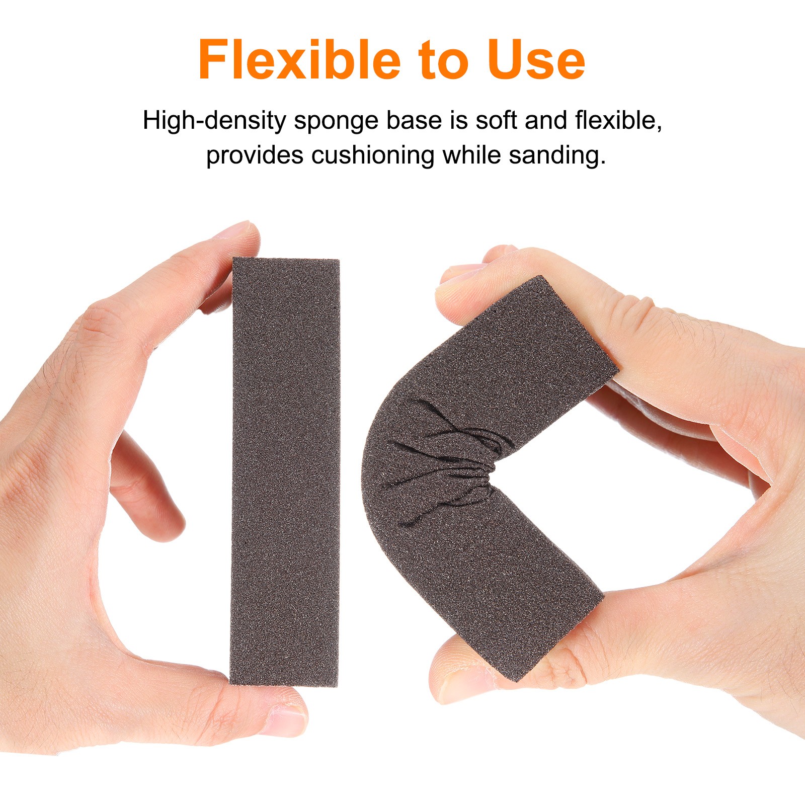 4pcs Sanding Sponge Blocks 60# (120-180 Grit) Sanding Block, 4"x2.8"x1"