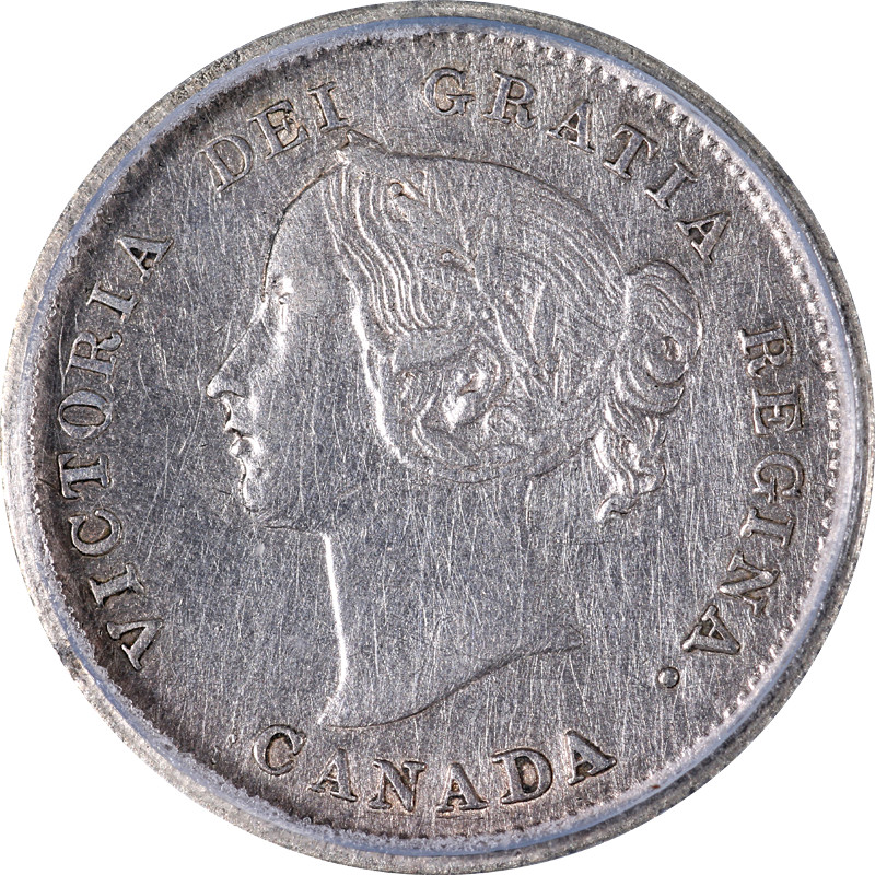 Canada 1897 Five (5) Cents ICG EF40 Details KM#2 - Cleaned
