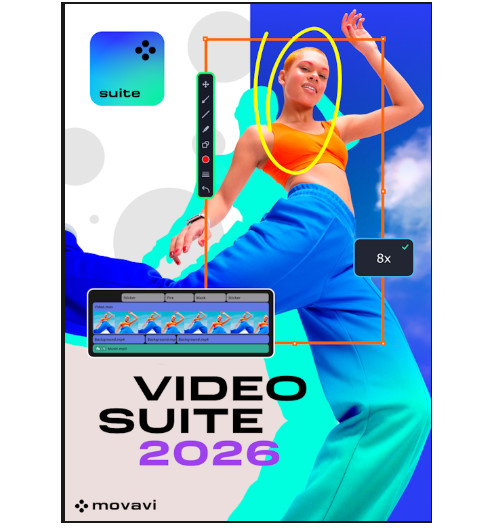 Latest Movavi Video Suite 2026  LIfetime Convert Videos , Edit MPEG AVI WMV