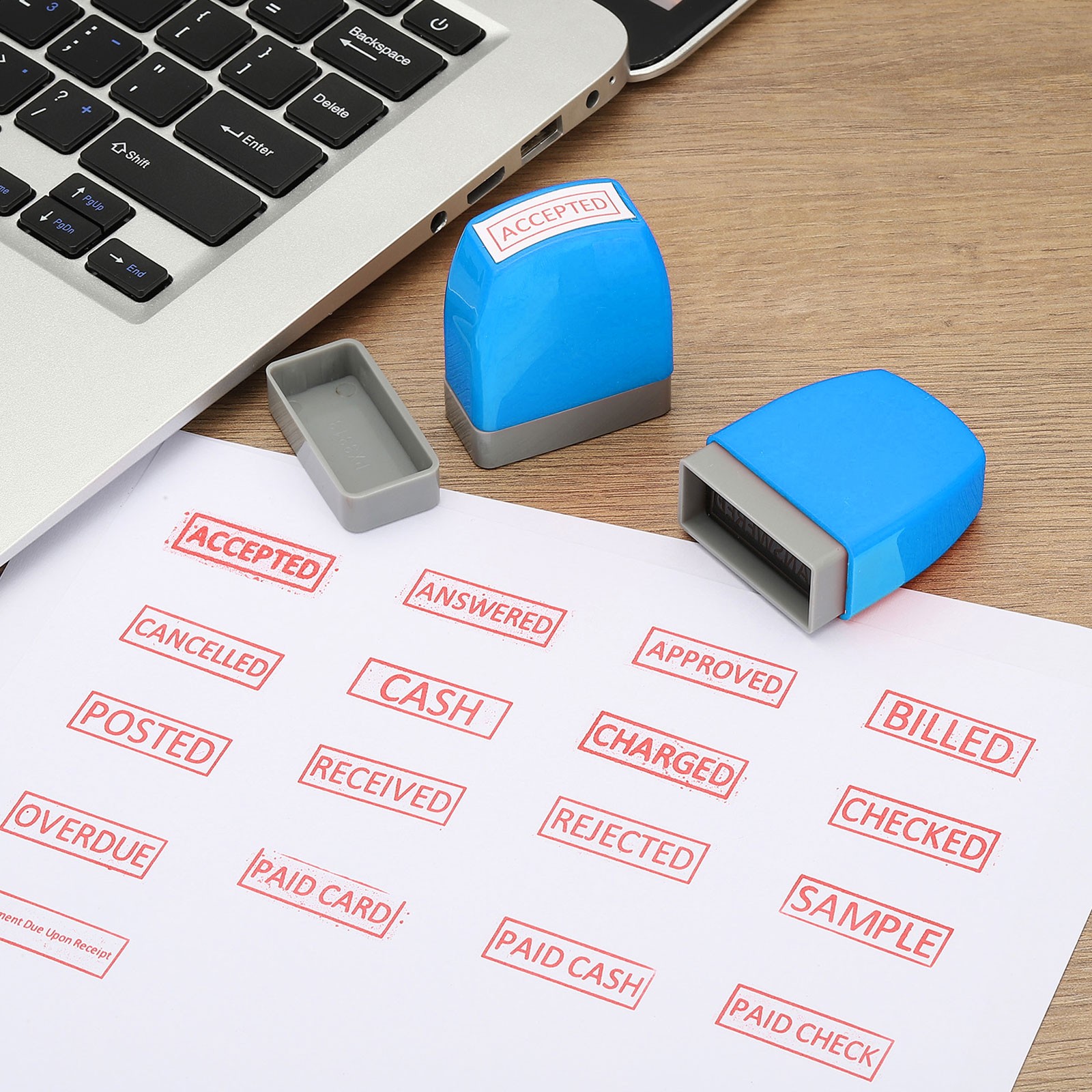 APPROVED Notice Stamp Self Inking, Blue