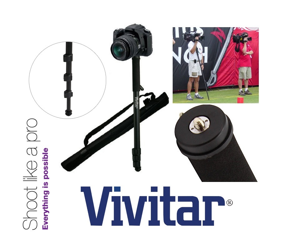 Vivitar Photo/Video 67" Monopod With Case For Nikon J2 V2 S1