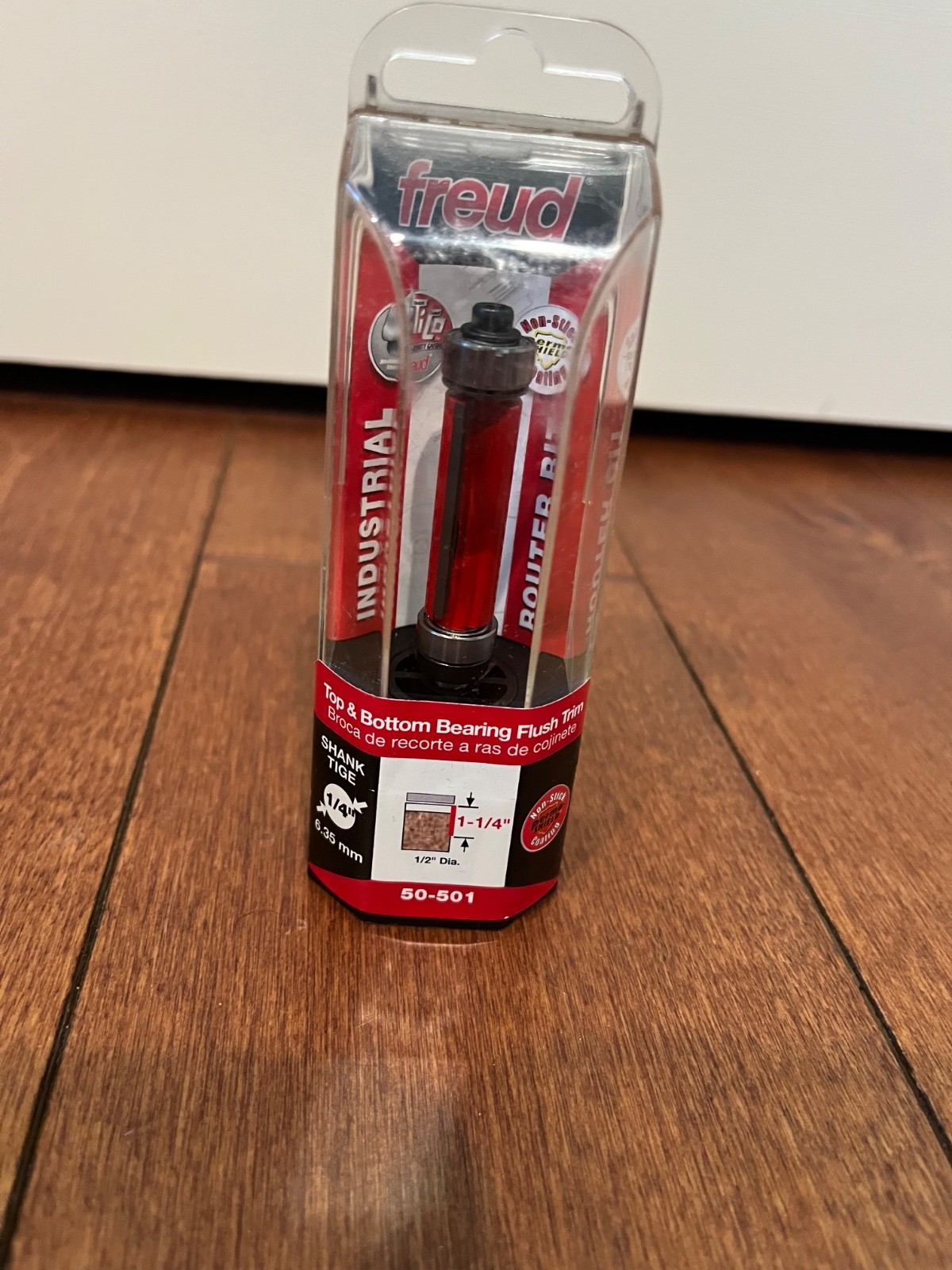 Freud 50-501 Top & Bottom Bearing Flush Trim Bits 1/4-Inch Shank