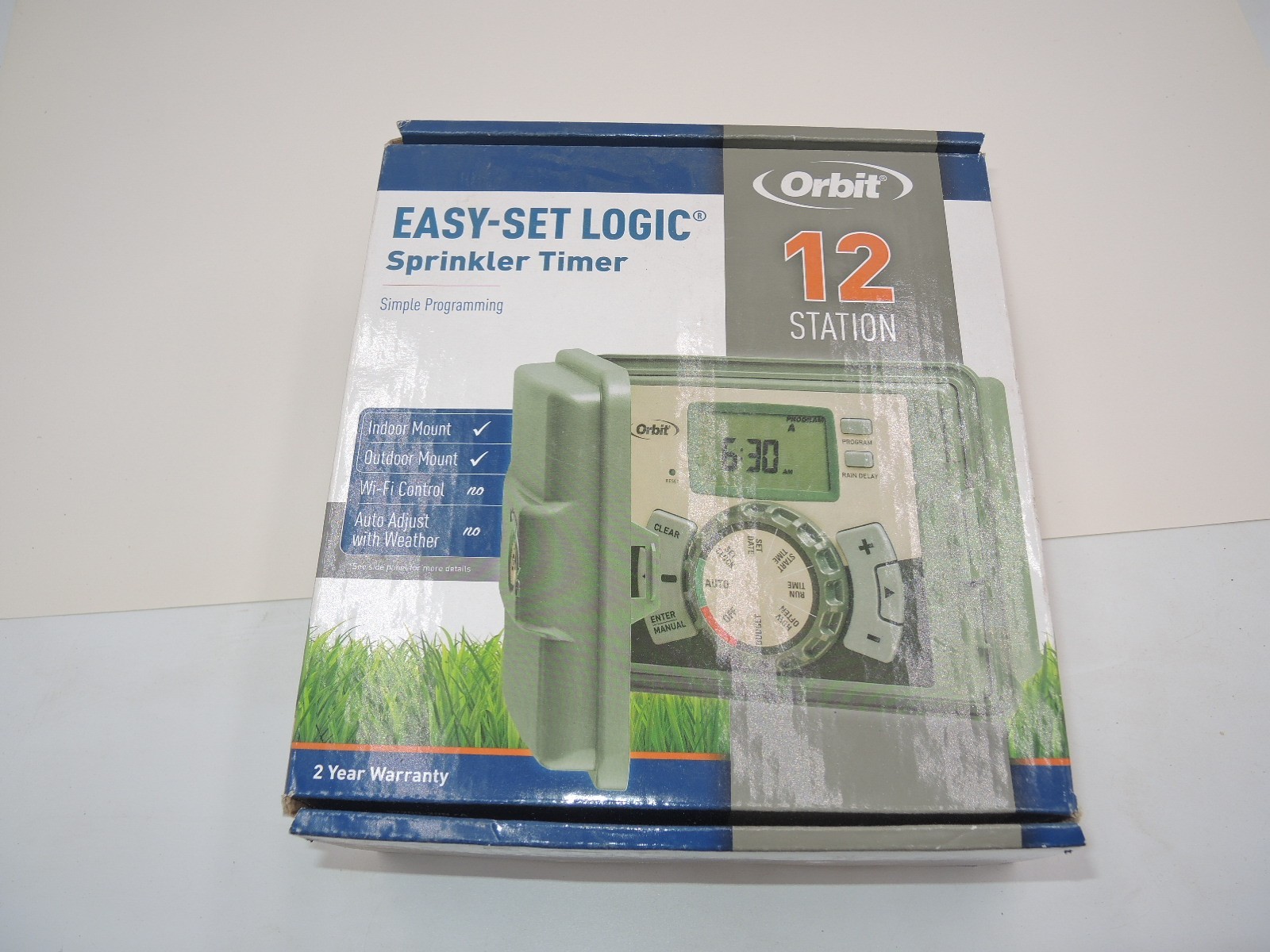 Orbit 57900 Easy Set Logic Indoor / Outdoor 12-Station Sprinkler Timer 12 Zone