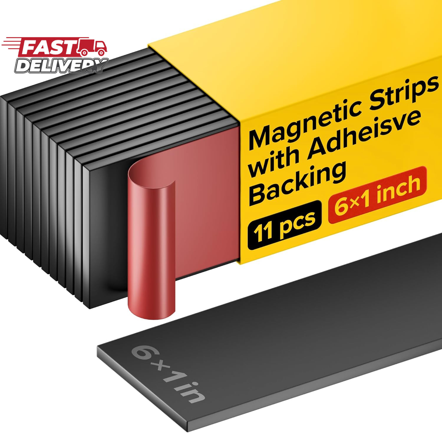 Magnet Strips with Adhesive Backing - Flat Thin Magnetic Tape for Crafts - Tool