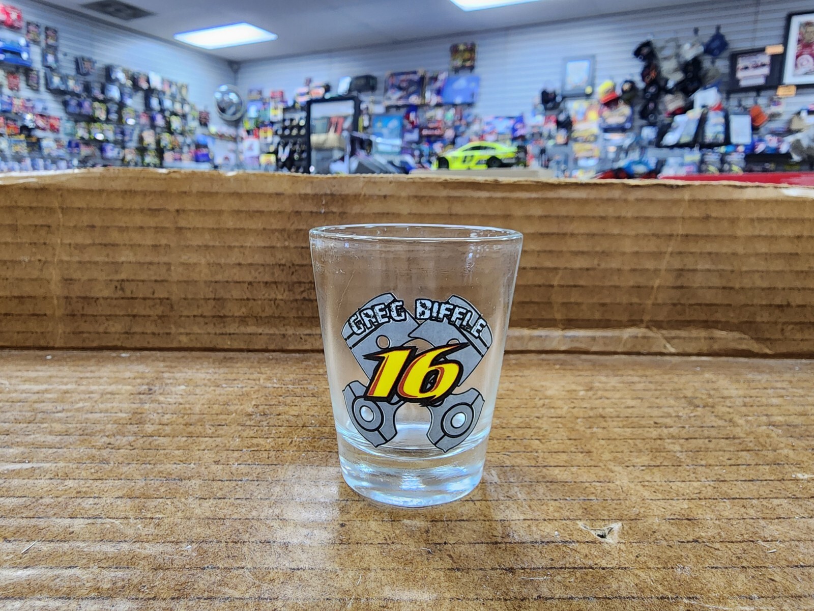 Vintage Greg Biffle #16 Shot Glass