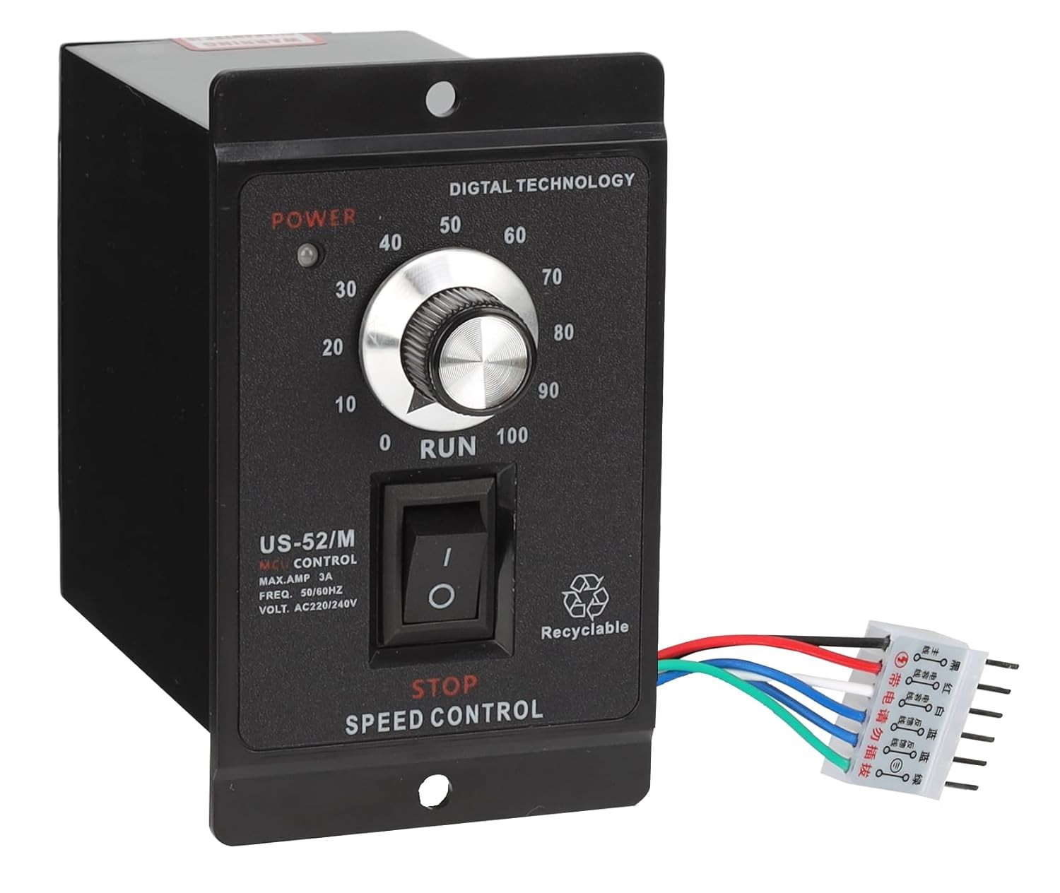 120W 110V Single Phase Induction Motor Speed Controller 0.12KW 120W Motor