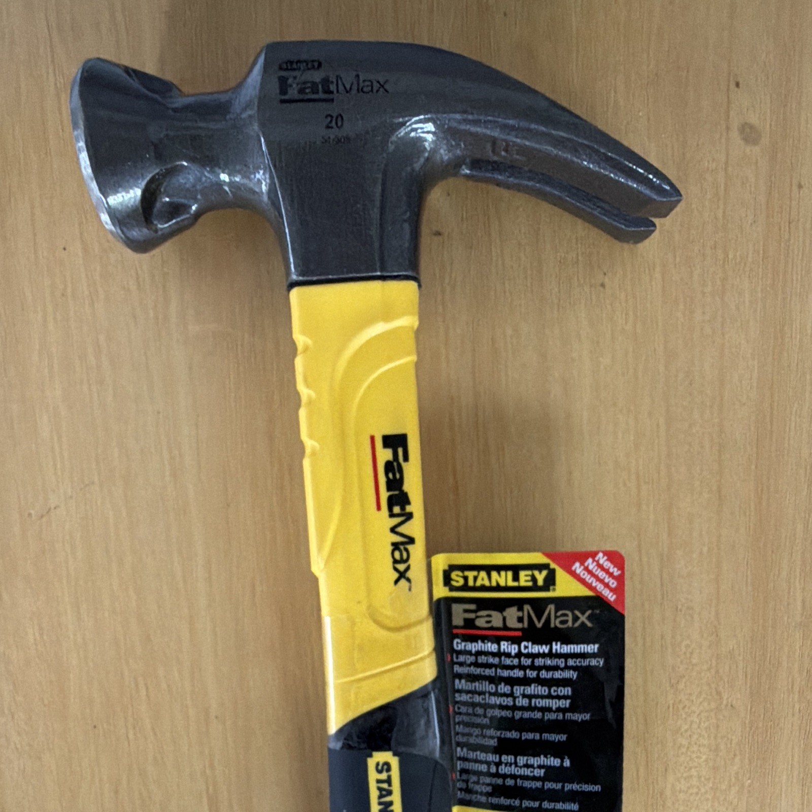 Stanley FatMax 20 oz Graphite Rip Claw Hammer, 15 in Handle, 51-508