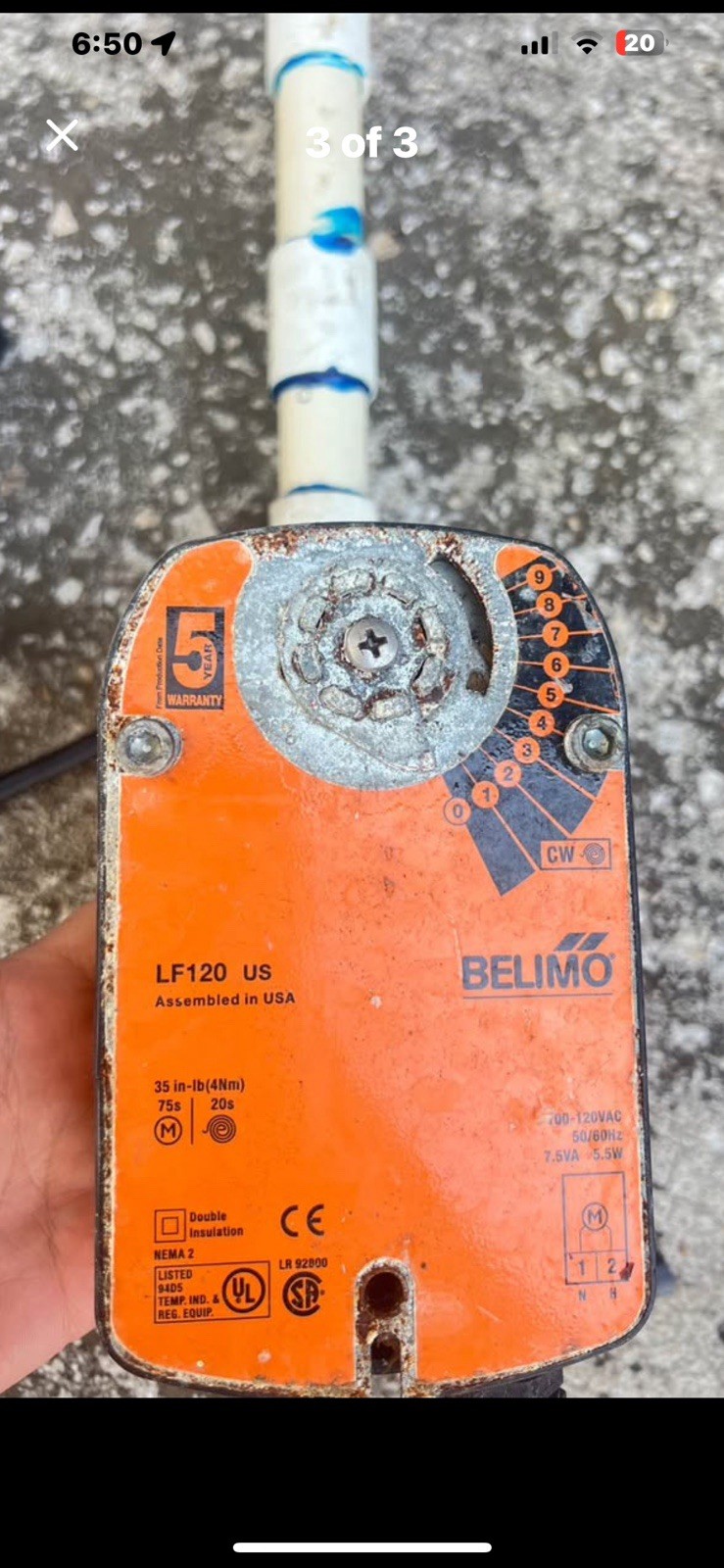 BELIMO LF120-S US Spring Return Actuator 100-120 VAC NEW IN PACKAGING