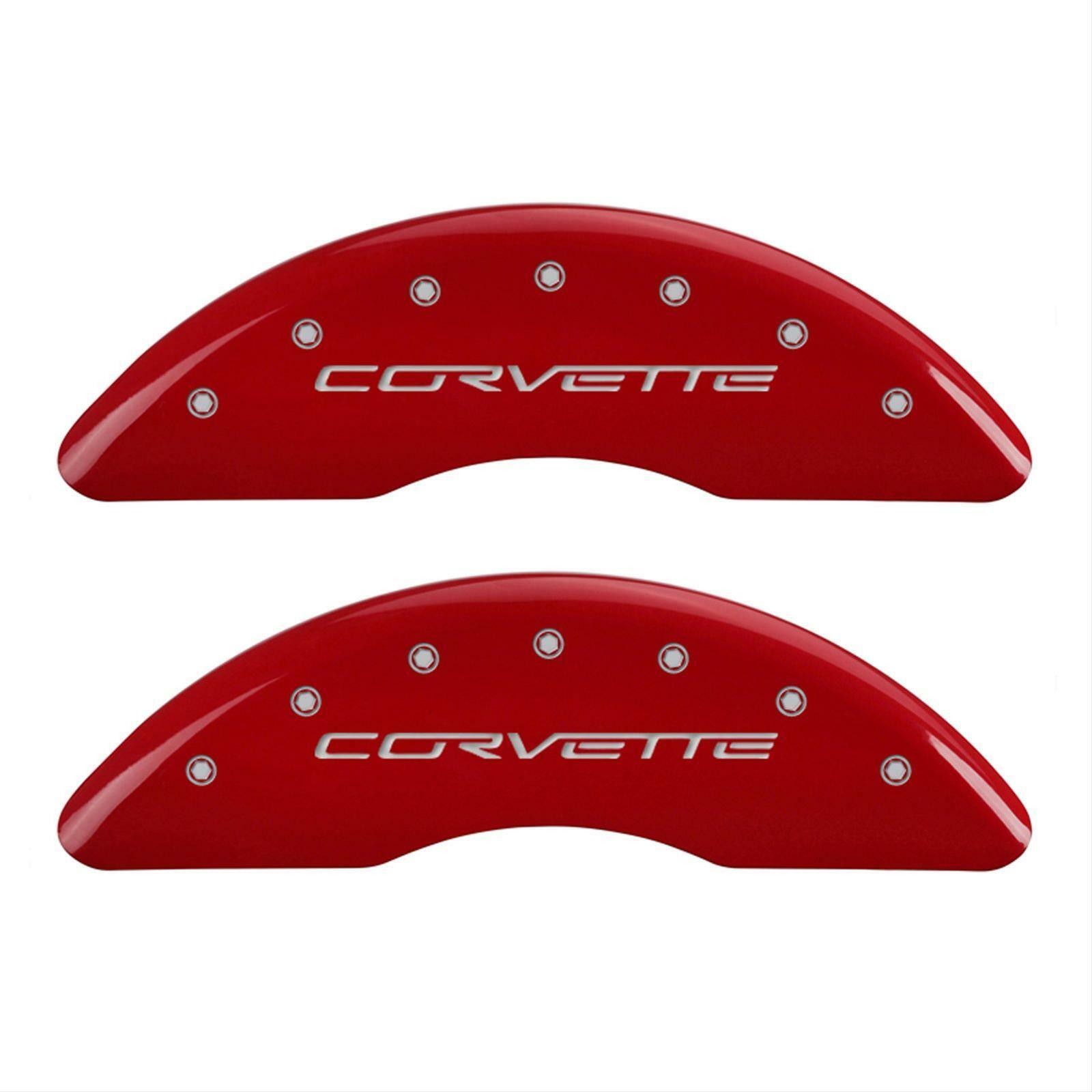MGP Caliper Cover 13083SCV6RD Red Caliper Covers for 2006-2013 CORVETTE