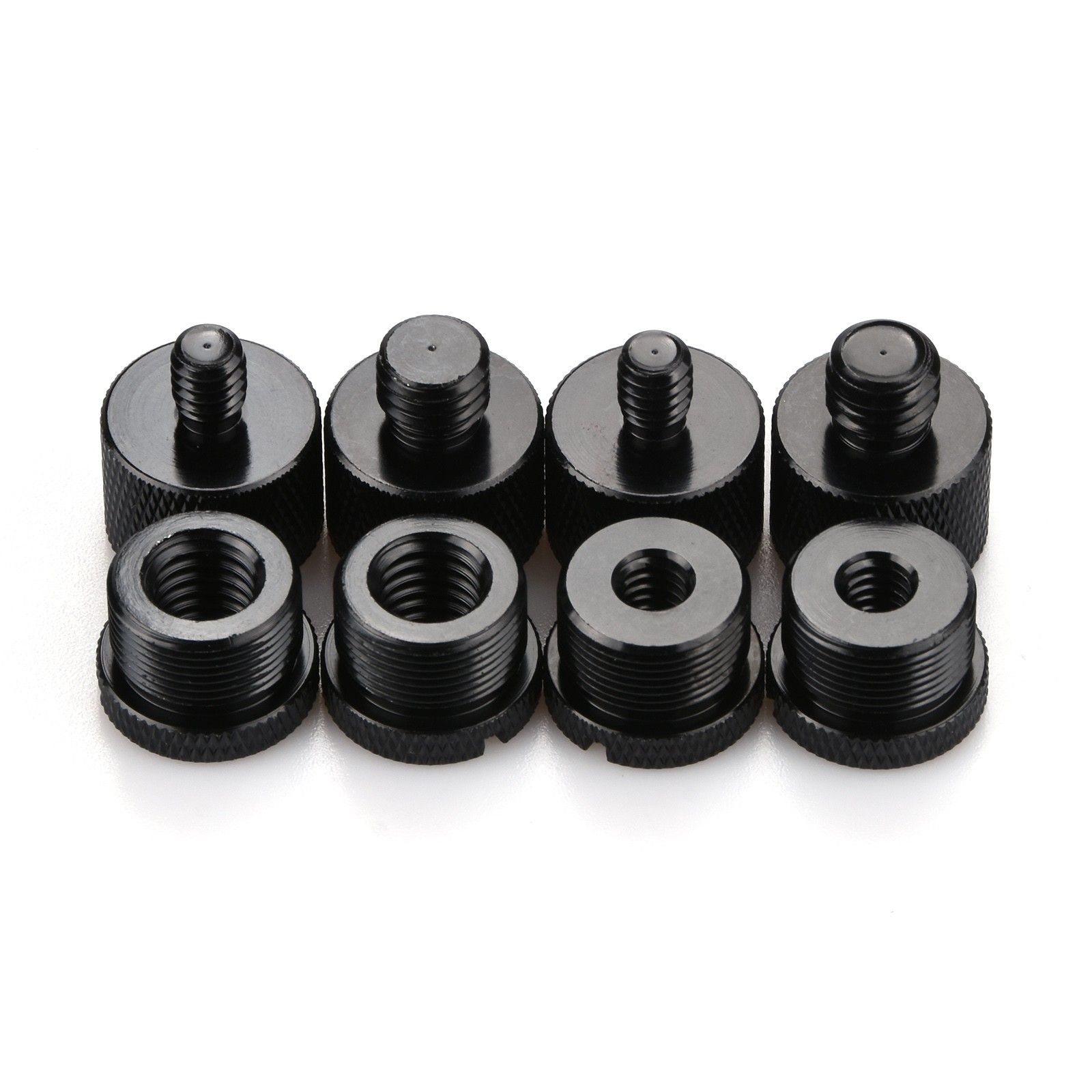 8Pcs Mic Stand Thread Adapter Kit 5/8 Female To 3/8 Male 5/8 Female To 1/4 Male