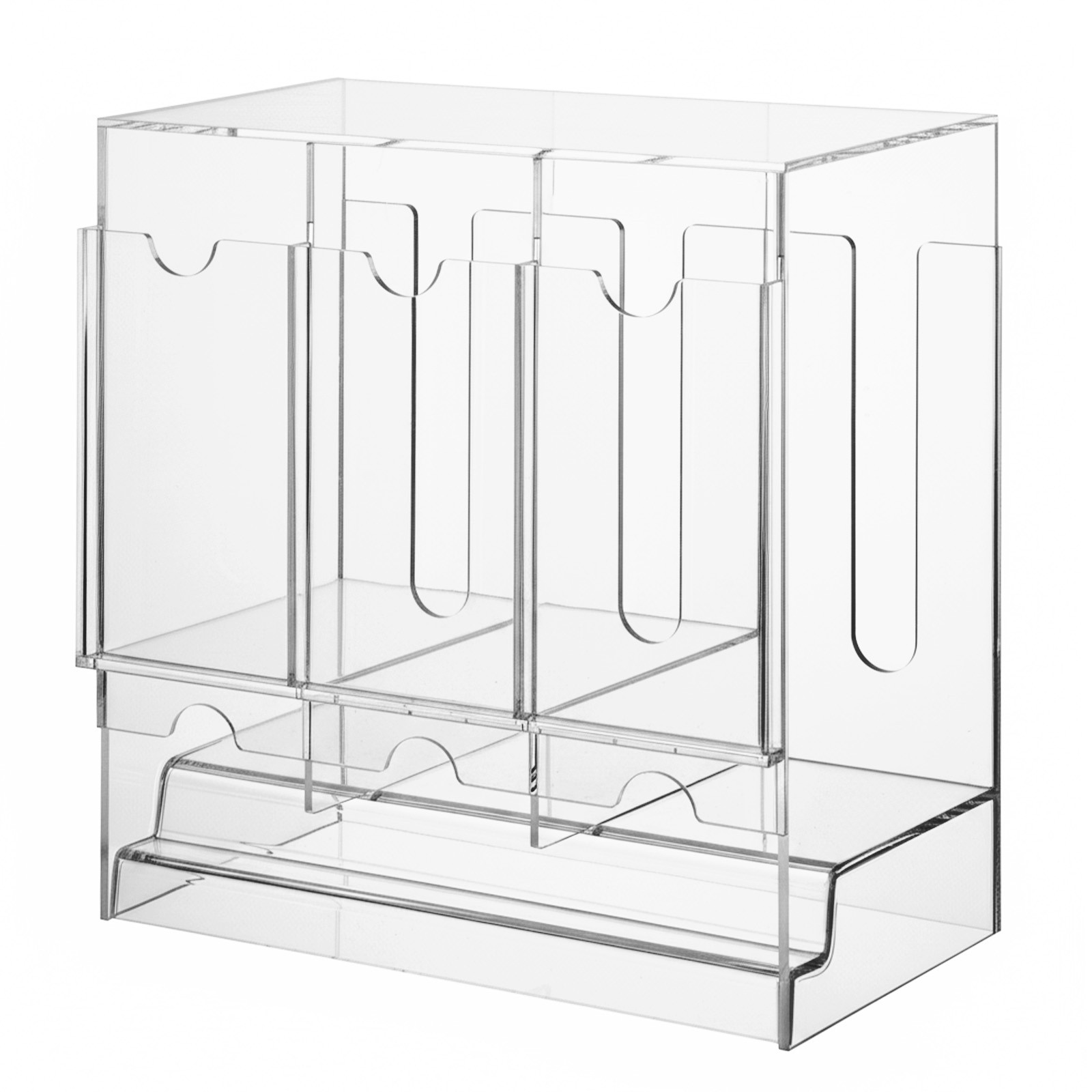 Acrylic 3-Slot Booster Pack Dispenser for Pokémon Sports Cards Display UV Proof