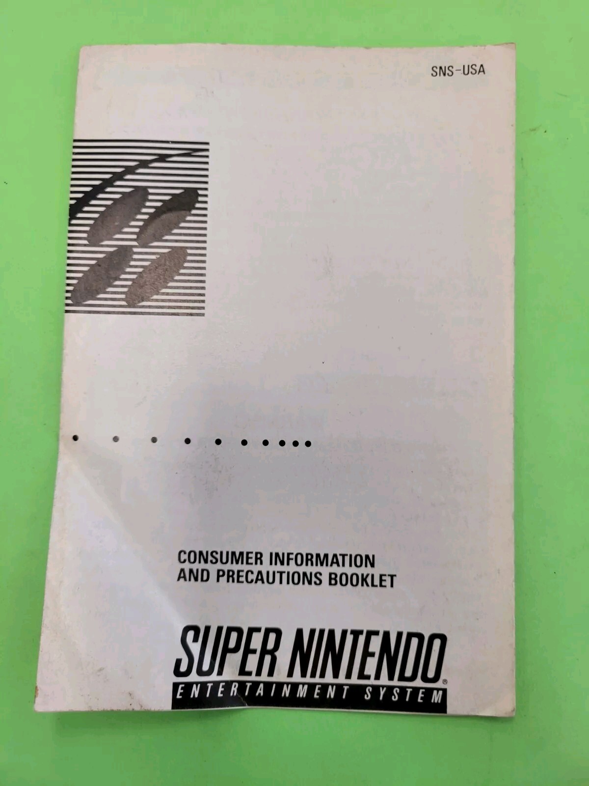 Super Nintendo Precaution SNS-USA INSERT ONLY Authentic Nintendo