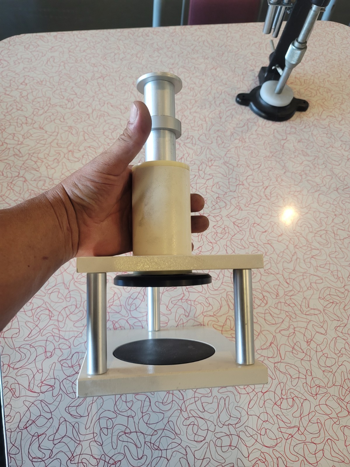Zeiss No. 478962 Metallurgical Microscope Sample Leveling Hand Press