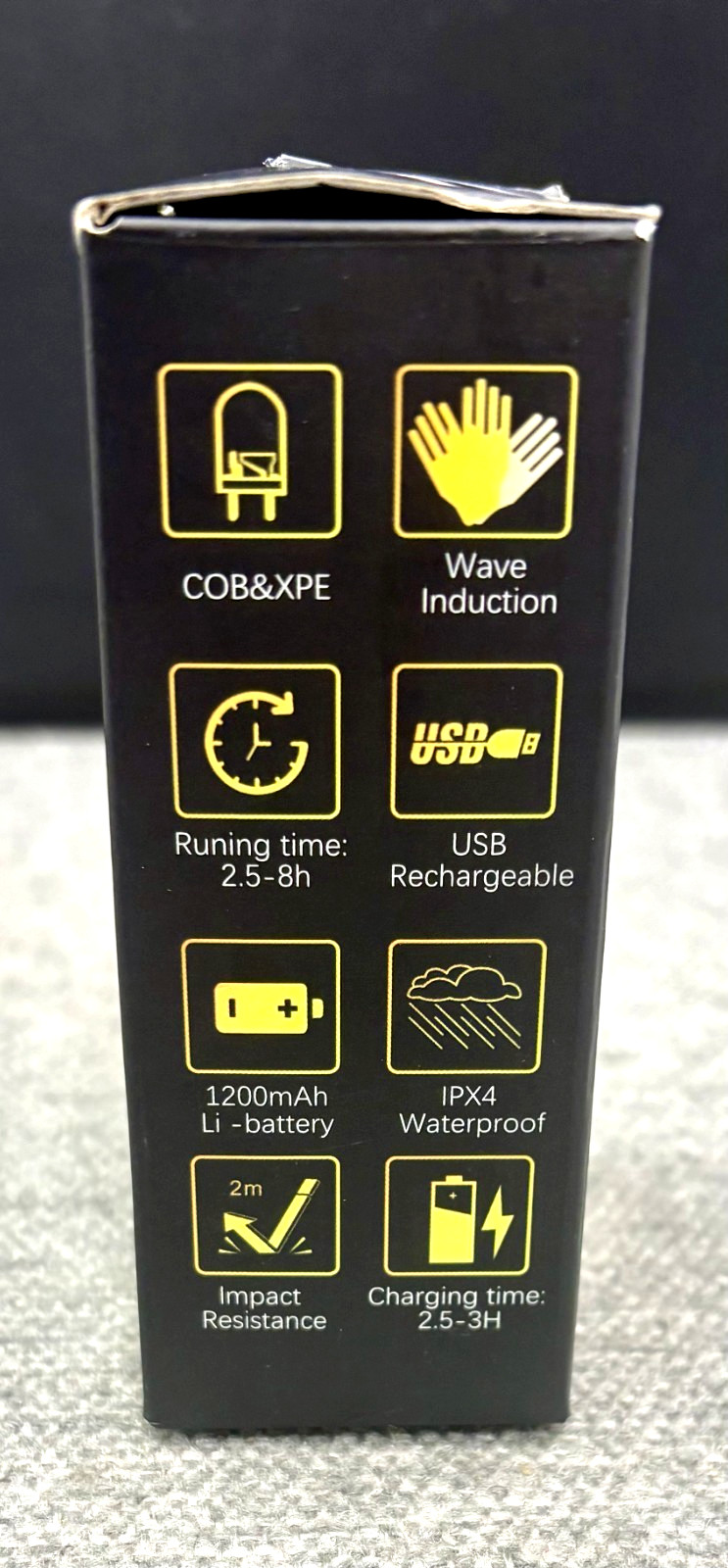 230° LED Wide Beam USB Rechargeable Motion Sensor Headlamp Strobe Spot Flood