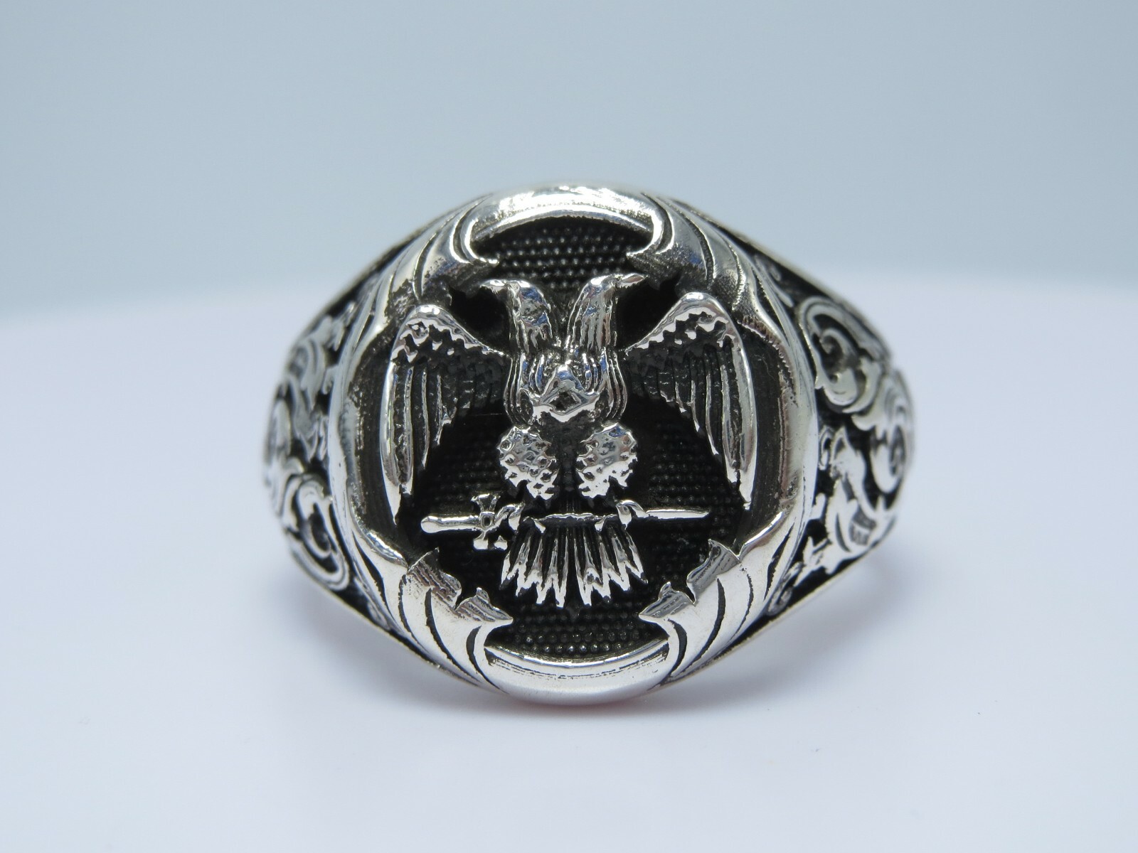 SILVER 925 , RING ,MASONIC , Freemasonry RING , US size 9.5
