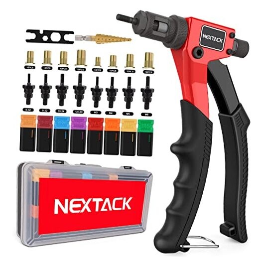 8-Inch Single-Handed Rivet Nut Tool Kit - 80 Nutserts - Set of 80
