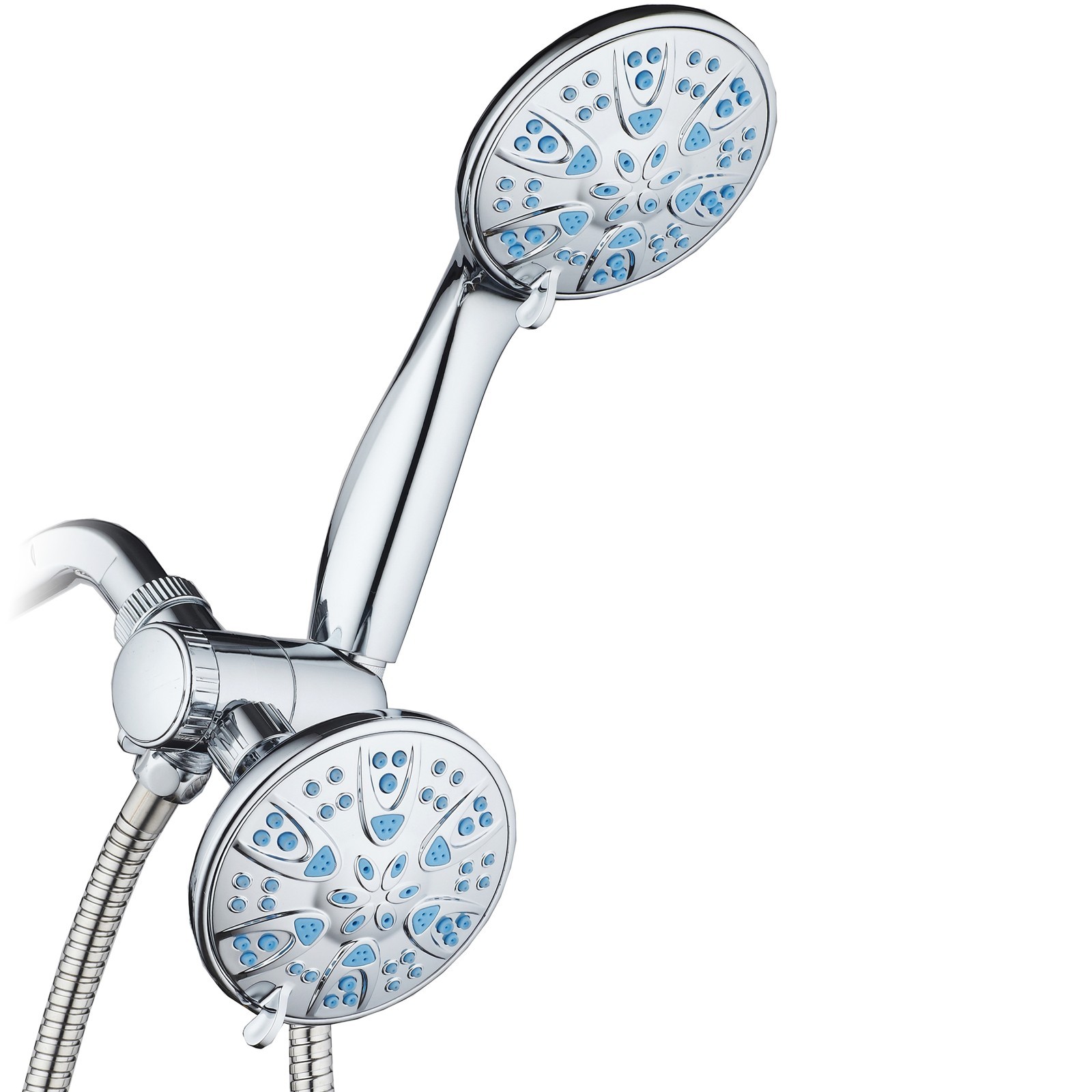AquaDance Wave Blue Antimicrobial 30-Setting Shower Head Combo