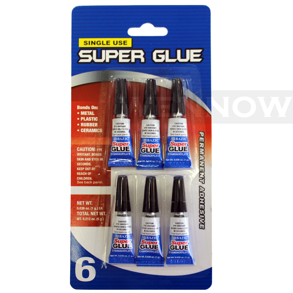 ( Lot 3 ) 6 Pcs Single Use Super Glue 0.036 oz