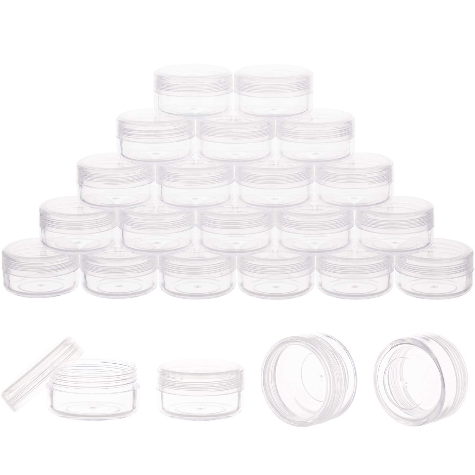 Tiny Cosmetic Containers, 10 Gram 20Pcs Sample Containers with Lids, BPA Clea...