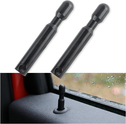 2PCS Car Door Lock Knobs, Premium Black Interior Door Lock Pin, Professional Car