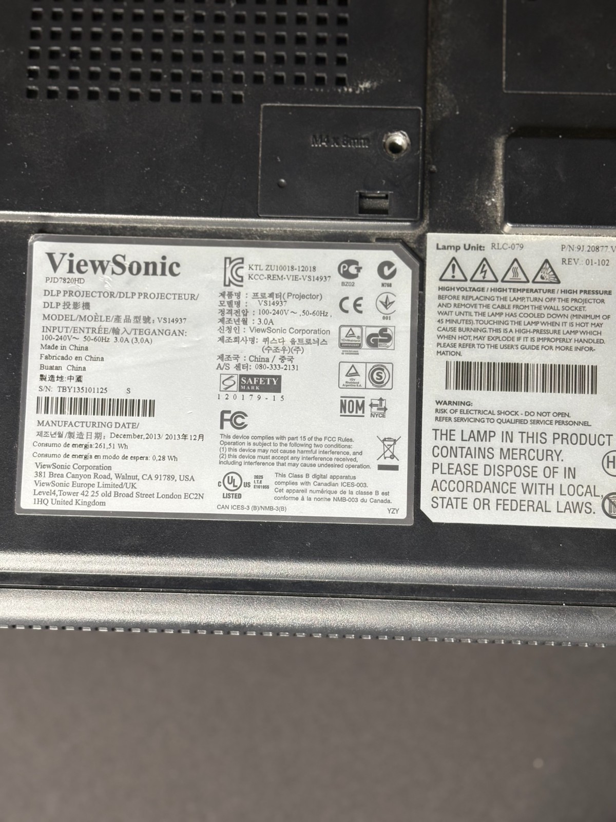 ViewSonic PJD7820HD (VS14937) Full HD DLP Projector