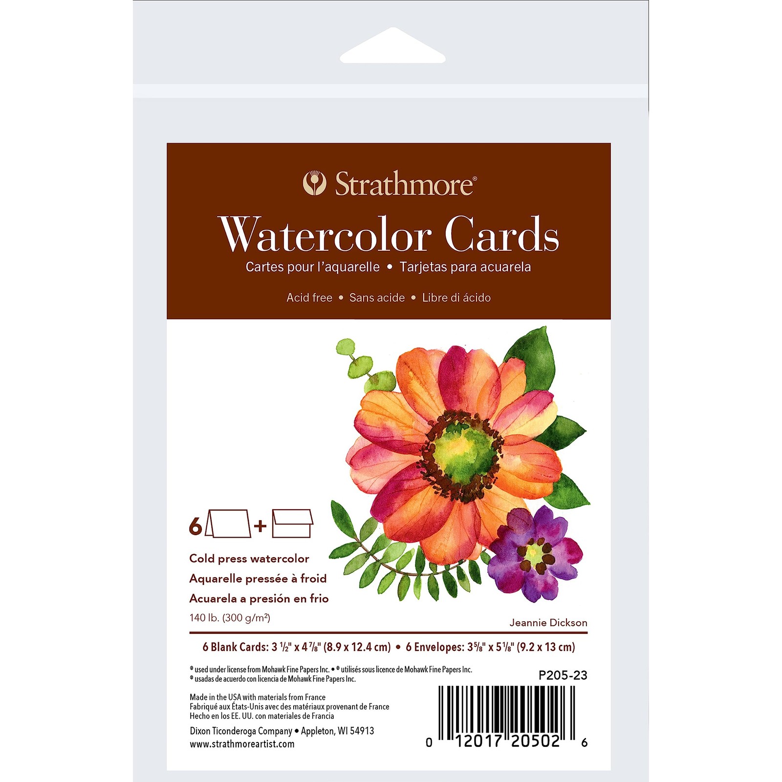 400 Series Watercolor Cards 6 Pack 3.5x4.875 Inch Cold Press Envelopes