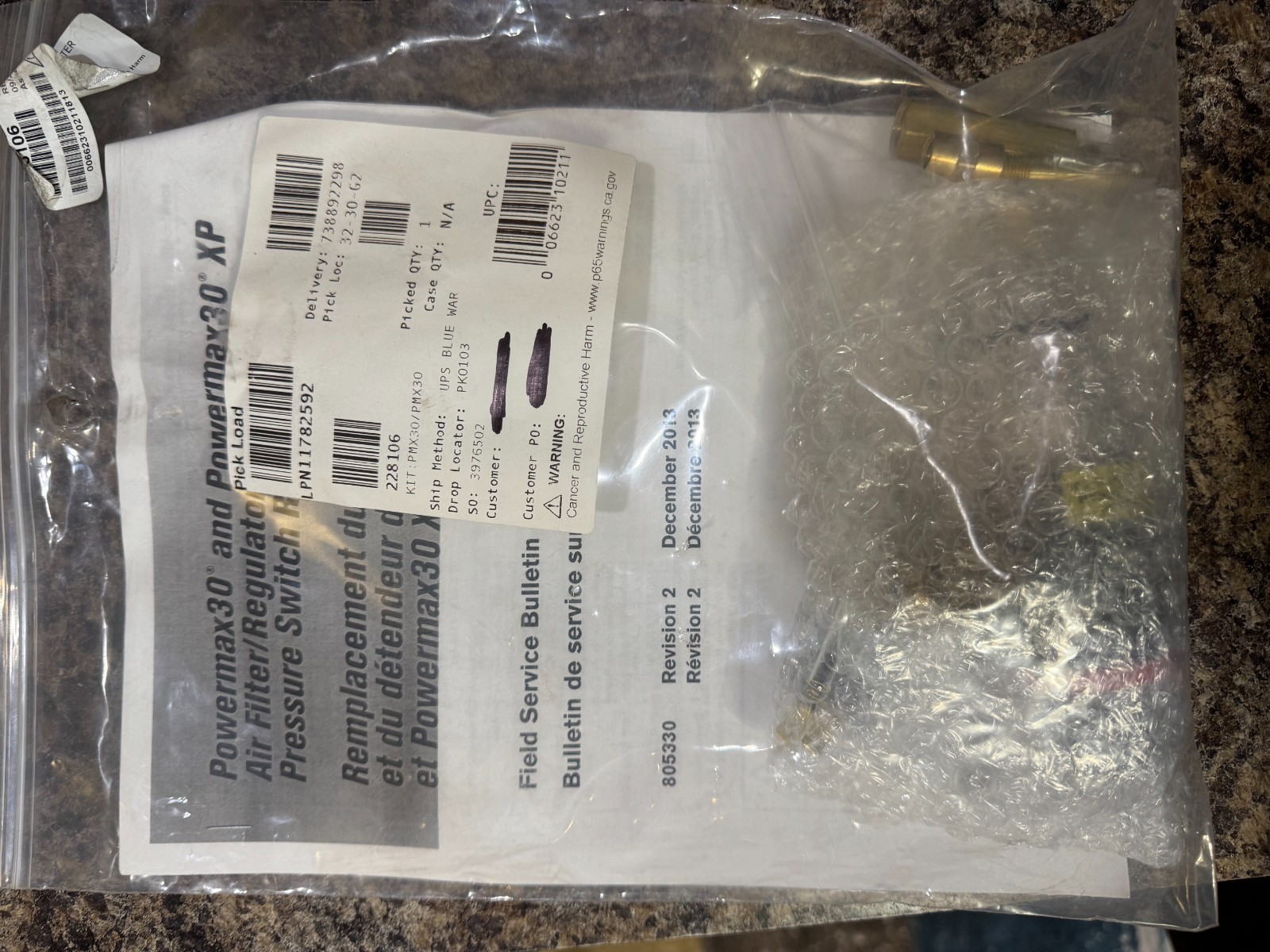 Hypertherm 228106 Kit PMX30/PMX30Xp Filter Regulator