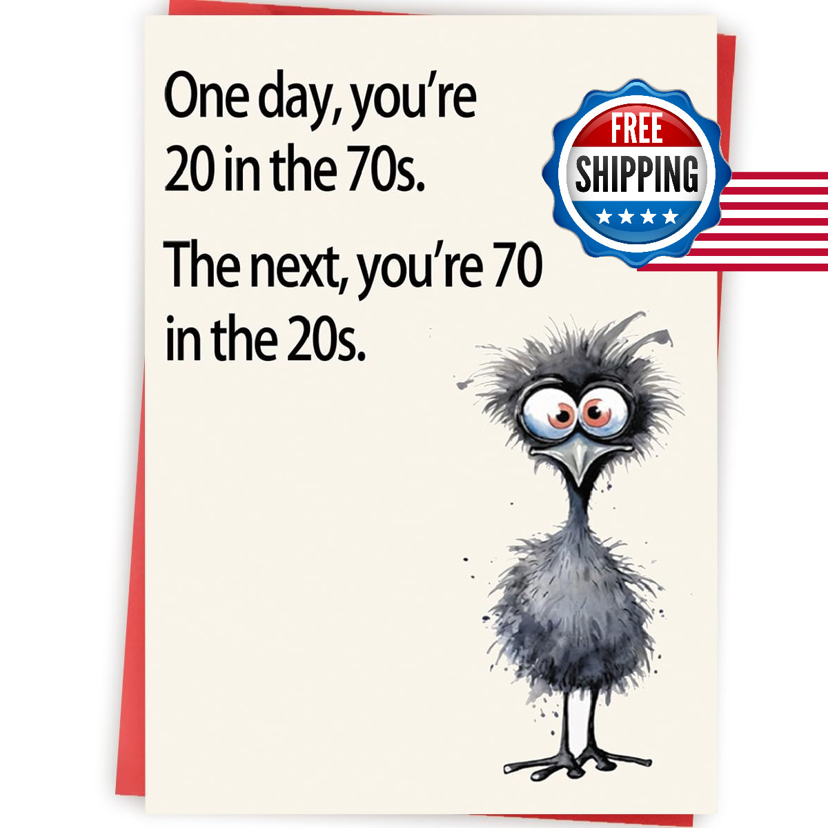 Abeletree Funny 70th Birthday Card for Women Men - Happy 70th Bday Deco Gift