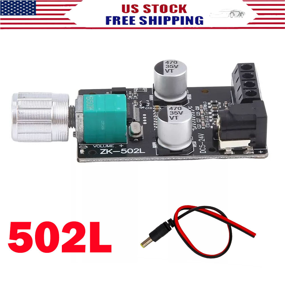 ZK-502L Module 50W+50W Bluetooth 5.0 Audio Digital Amplifier Stereo Board USA