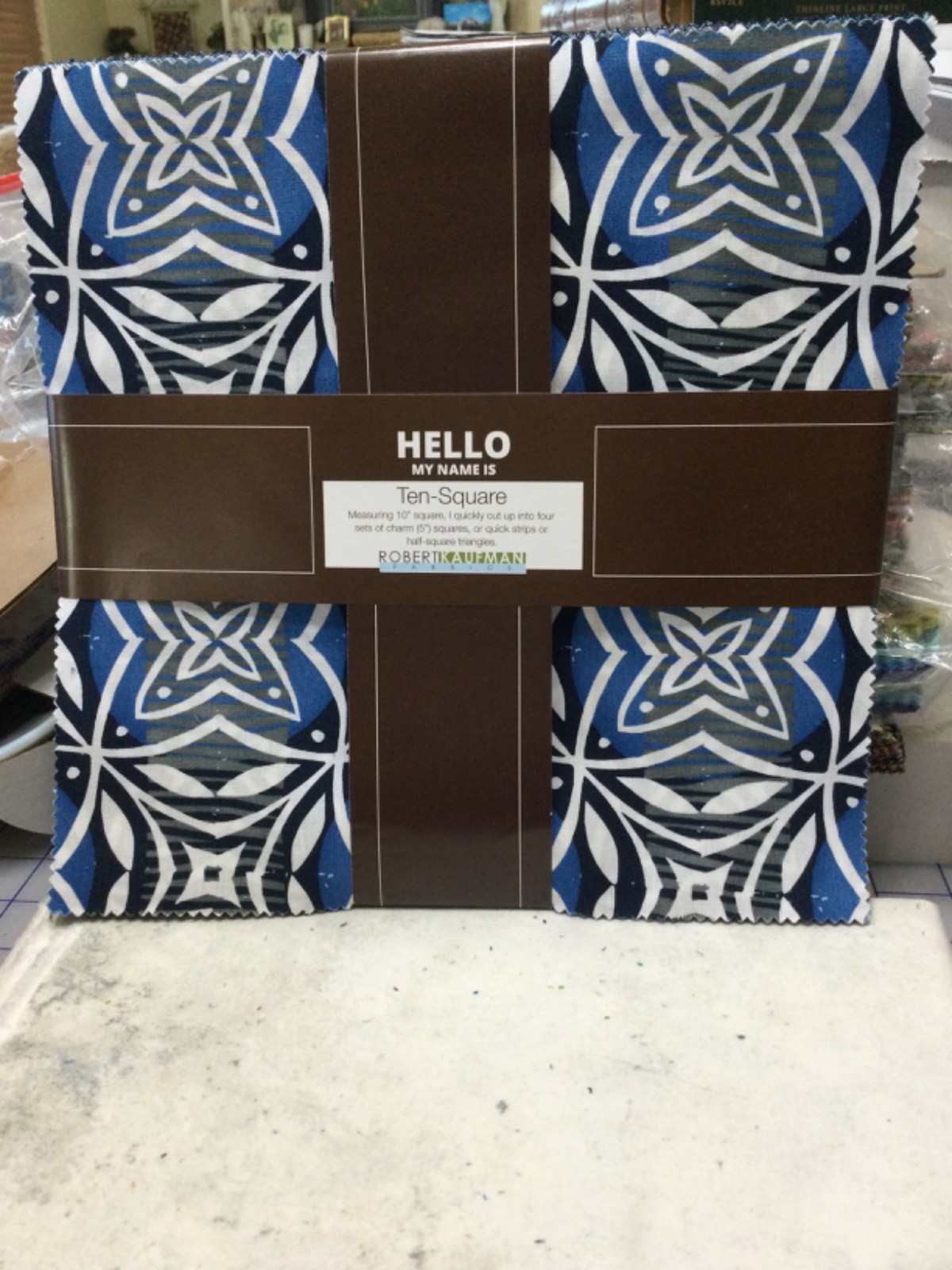 10 INCH SQUARES MARKS INDIGO COLORSTORY BY VALORIE WELLS FOR ROBERT KAUFMAN