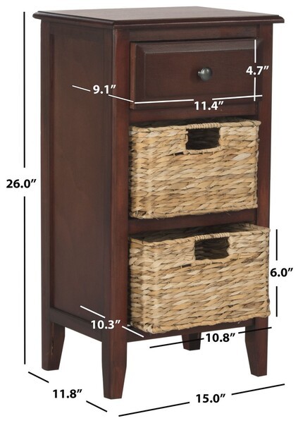 Safavieh EVERLY DRAWER SIDE TABLE, Reduced Price 2172767163 AMH5743C