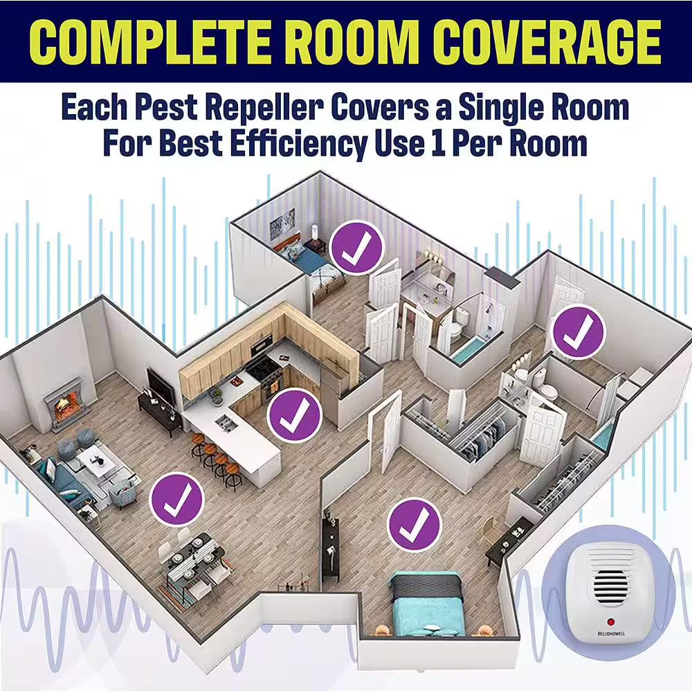 Multi Ultra-Sonic Pest Repellers Complete Home Kit (10-Pack)