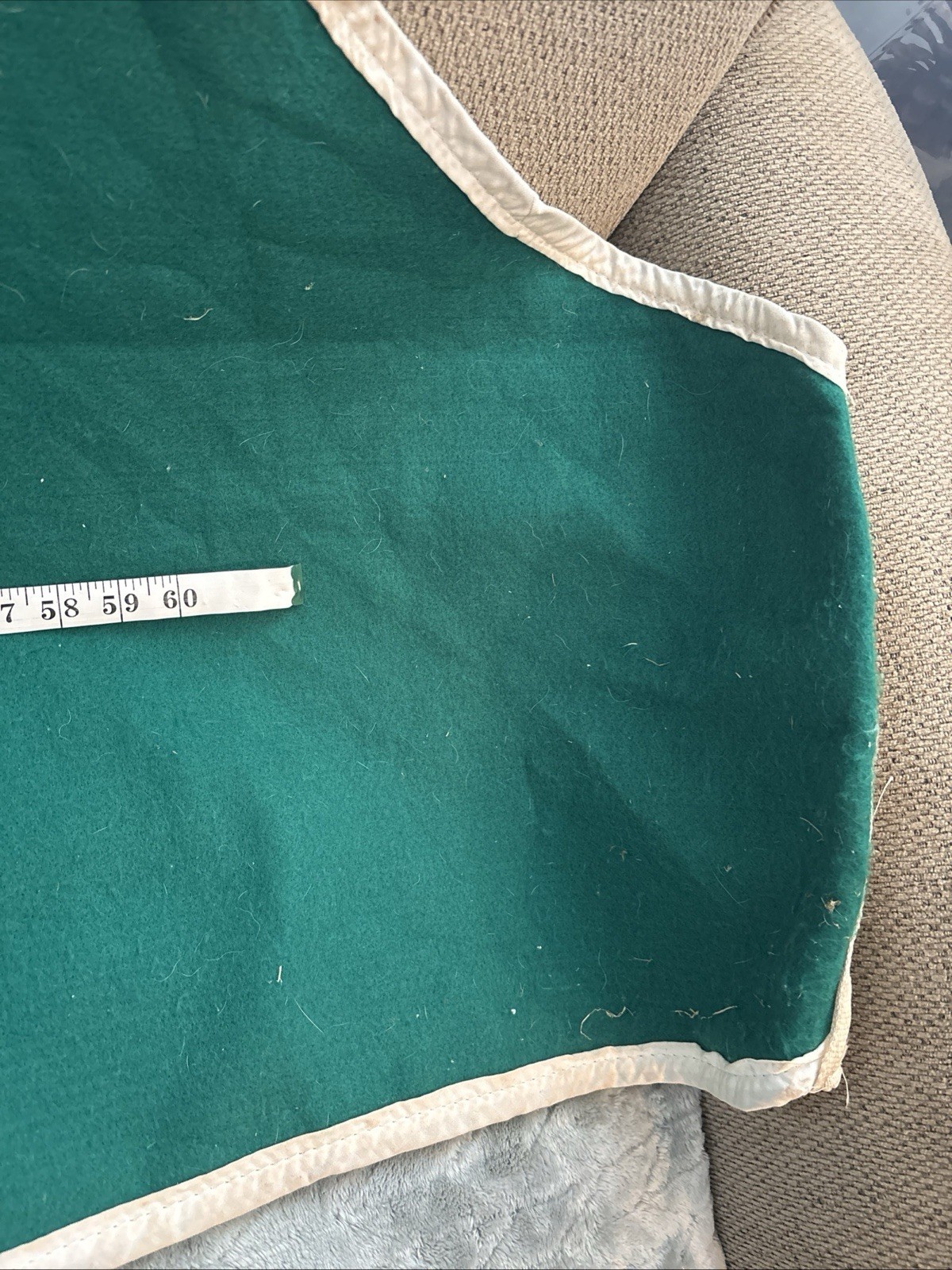 Horse Blanket, Green Fleece 80 Inches Cooler Blanket with Belly Strap ￼