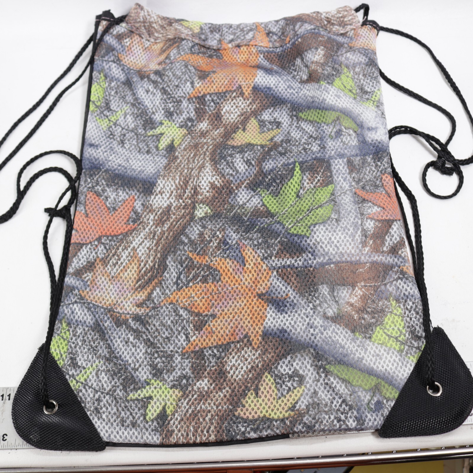 Camouflage Mesh Drawstring Cinch BagNetting Material for Hunting Ground Bli