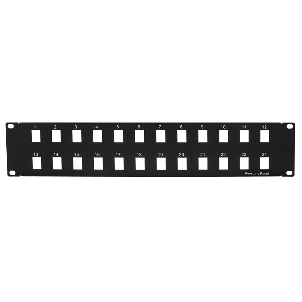 10 Pack of 2U 19" 24 port Blank Panel for Keystone Jack