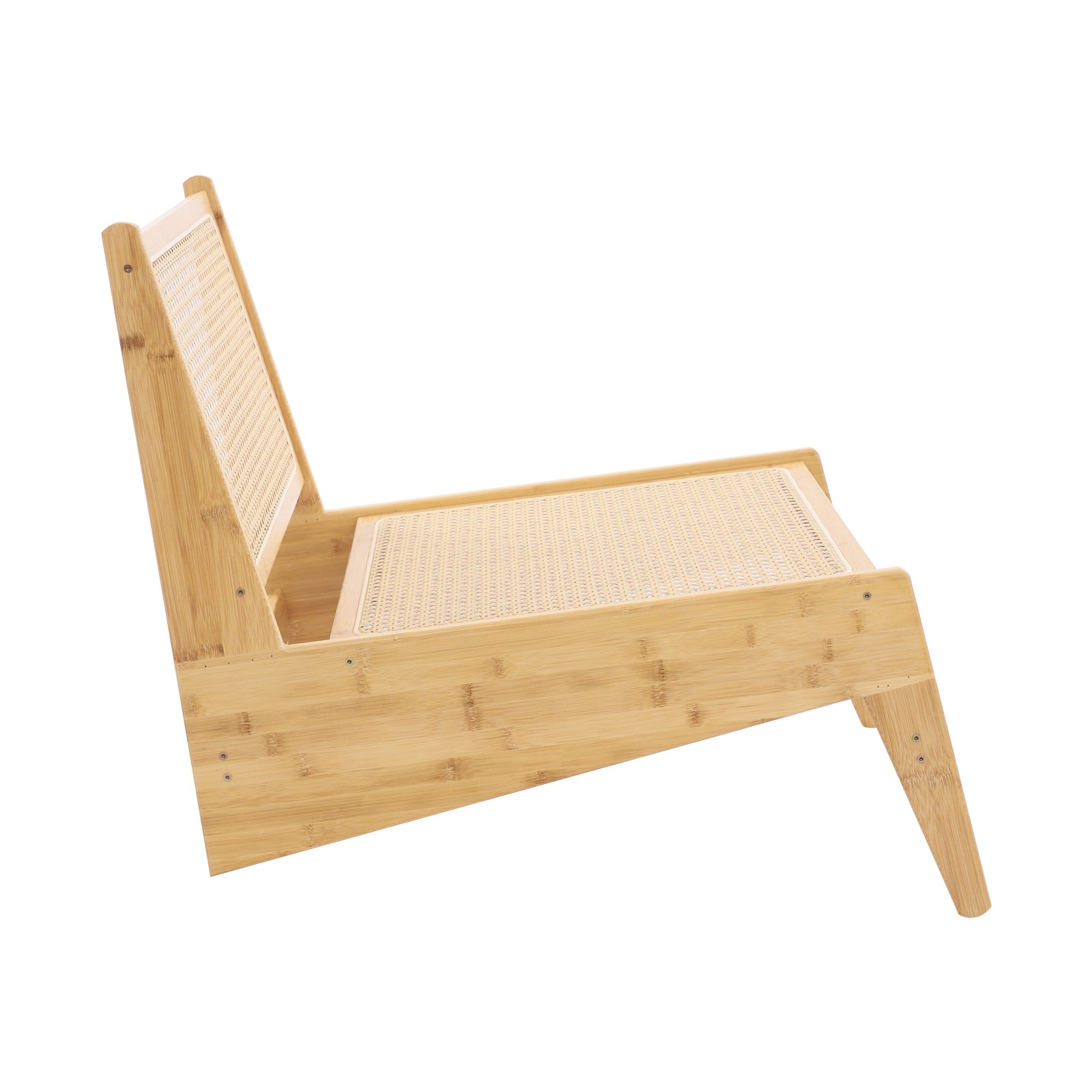 Home Bamboo Chair, Accent Chair, Comfy Bamboo Chairs, 53x64x58cm, Wood Color