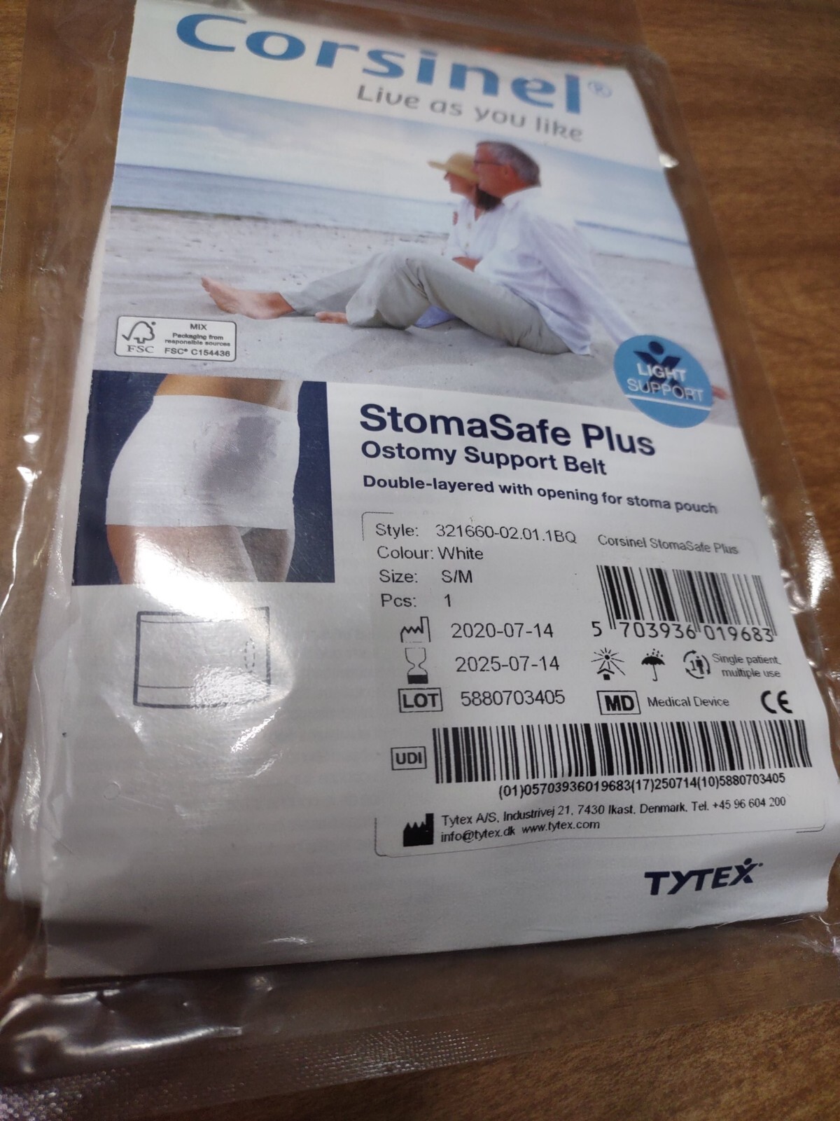 TYTEX 1 EA 321651-02.02.T50 StomaSafe Plus Ostomy Support Garment, Small  34-44