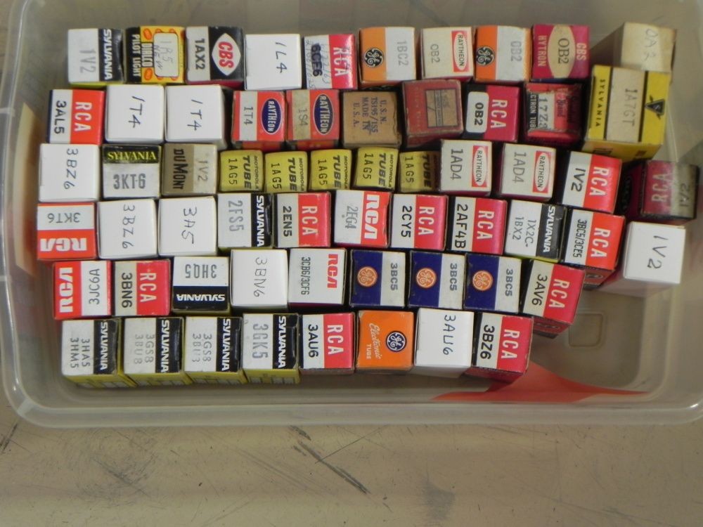 Various Tubes 29-60 Box of Vacuum Tubes Untested Lot of 60